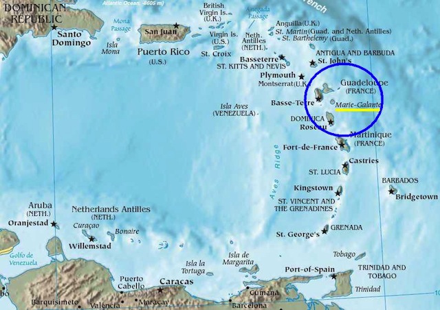 CARTE DES ANTILLES